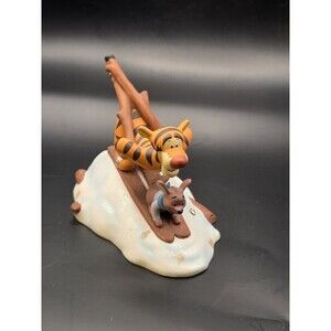 Disney  Winnie The Pooh  Look Out Snow! Here We Go! Porcelain Tigger Piglet Ski